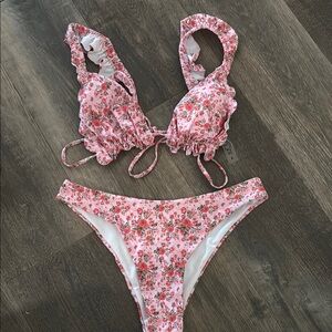 Floral Pink Bikini Set